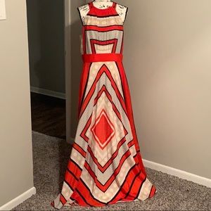 Eliza J Formal Scarf Print Maxi Dress